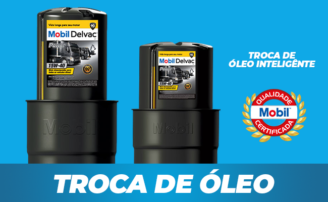 Troca de óleo inteligente Mobil Delvac